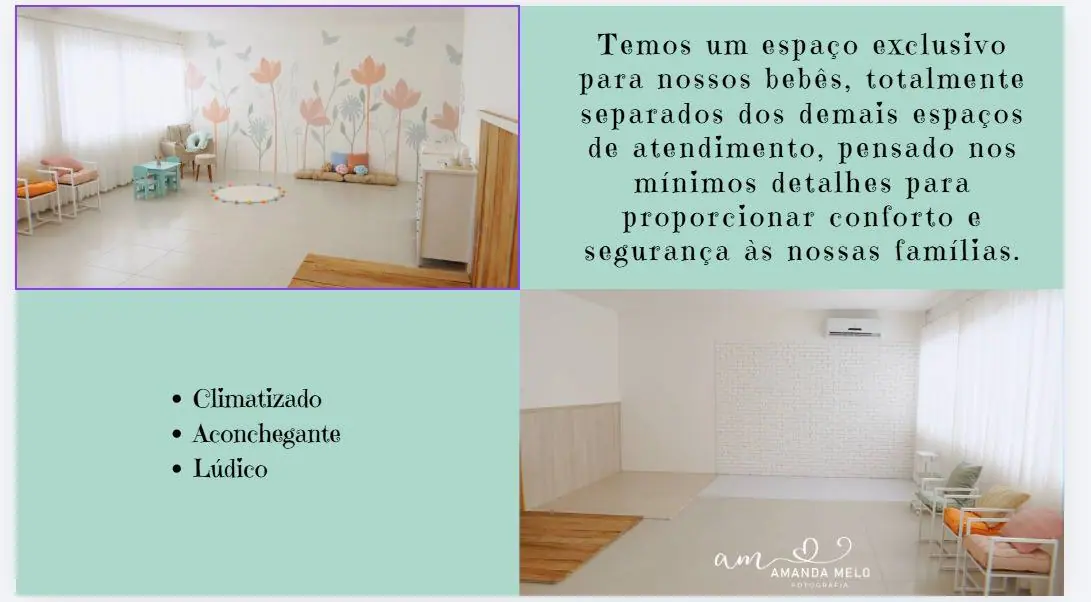 Espaço exclusivo para bebês